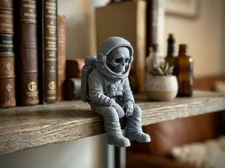 Ledge SkulZ - ¡Cráneo de Astronauta Sentado en el Borde! - Modelo de impresión 3D gratuito