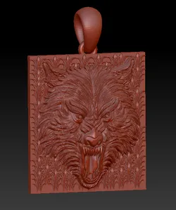LION FACES PENDANT 3D Print Model in Pendants 587263
