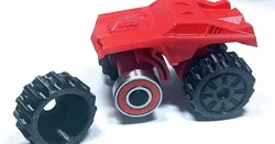 Mod for 608 bearings and TPU tires at 150% scale.