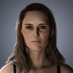 Natalie Portman Character Low-poly