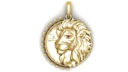 Ornate lion pendant 3D Print Model in Pendants 586904