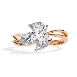 Printable 3D jewelry model of Solitaire Lady Ring with Diamond