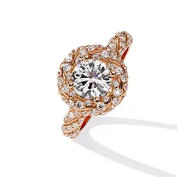 Printable 3D jewelry model of Solitaire Lady Ring with Diamond