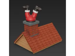 Santa Stuck in Chimney