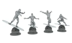 Silver Surfer Style 4 Poses Static Game-Ready Character