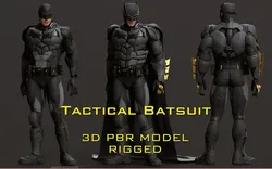 Tactical Batsuit Renderable Rigged