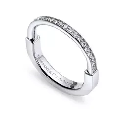 Tiffany Lock Ring one side diamond