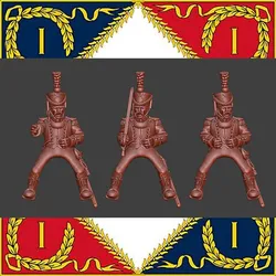 28mm Napoleonic French Light Infantry mounted colonnels 1807-12