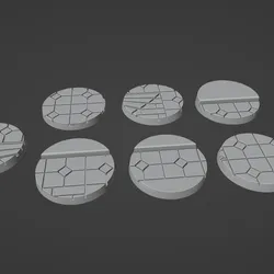 28mm round polished imperial tiled floor bases