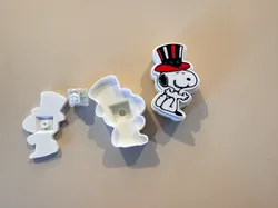 4th of July patriotic Snoopy fidget clicker - Free 3D Print Model