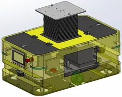AGV car with top lift differential wheellaser navigation SolidWorks