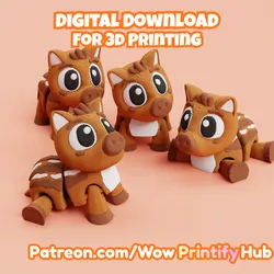 Articulated Boar 3D Print File: Flexi Fidget Toy