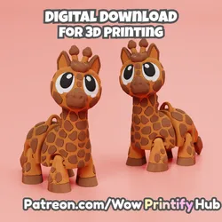 Articulated Girrafe 3D Print File: Flexi Fidget Toy