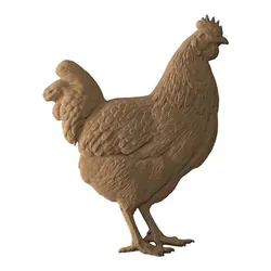 Chicken Hen STL model relief CNC router wood carving & 3D printing