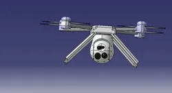 Drone quadrotor  of search and rescue equipped with multispectral cameras 📸.