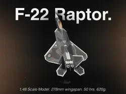 F-22 Raptor 1:48 Scale Model - Free 3D Print Model