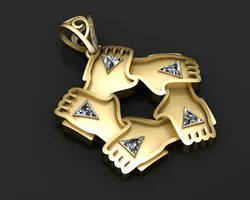 Fierce Bear Head Medallion Pendant Round Halo Coin Charm 3D Printable 3D Print Model in Pendants 628432