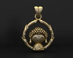 Fierce Bear Head Medallion Pendant Round Halo Coin Charm 3D Printable 3D Print Model in Pendants 628435