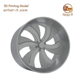 FOOSE BEL AIR 6 WHEEL 3D PRINT MODEL 3D Print Model in Automotive 628272