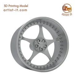 FOOSE FIVE00 WHEEL 3D PRINT MODEL 3D Print Model in Automotive 628281