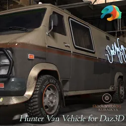 Hunter Van Vehicle for Daz3D