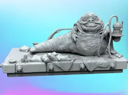 Jabba and Throne 3D Print Model in Figurines 641461