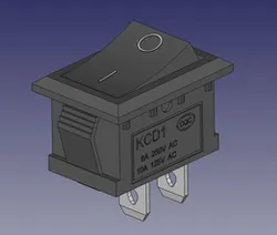 KCD1 : ON/OFF rocker switch 2 pins