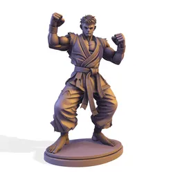 Martial Artist Statue HighDetail PBR FBX - STL - USDZ - GLB 3D Print Model in Sculpture 642408