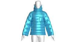 Men Static Blue Puffer Jacket