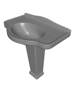 Miniature Replica 1:12 Galassia 64. Ethos Washbasin for Miniature Dollhouse - 3D Print Instant Down