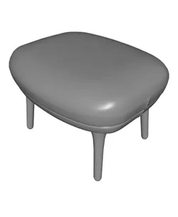 Miniature Replica 1:12 Jaime Hayon 412. Fritz Hansen RO Footstool for Miniature Dollhouse - 3D Prin