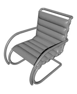 Miniature Replica 1:12 Ludwig Van Der Rohe 01. Mr Lounge Chair for Miniature Dollhouse - Vitra - 3D