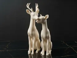 Minimalist Deer Couple Sculpture - Modern Decor - Free 3D Print Model