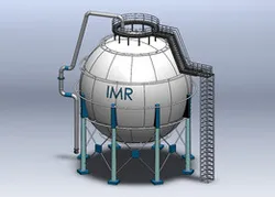 Modelado CAD de Tanque Esférico Industrial