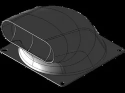 PC exhaust case fan vent scoop 120/140 mm