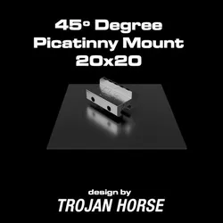 Picatinny 45 Degree 20x20MM Offset Rail Mount