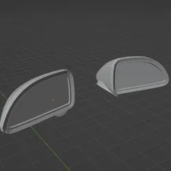 Pontiac Trans Am 82 3rd Gen D80 Spoiler+Mirror for RC Car 1/10