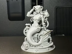 Steampunk Mecha Mermaid Warrior - Free 3D Print Model