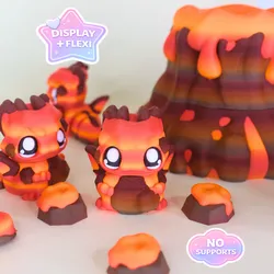 Volcano Dragon & Lava Egg STL Bundle
