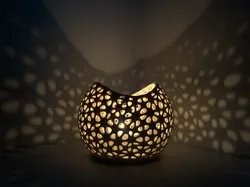 Voronoi Led Tea Light Candle Holder FELIX - Free 3D Print Model