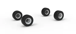 Wheel Set of Vintage Dirt late model Race car Version 2 Scale 1 to 25 3D Print Model in Vehicle 642424