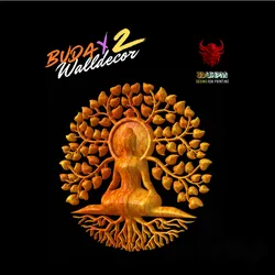 Zen Buddha with Tree of Life - Spiritual 3D Wall Art