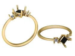 3D GOLD RING 3D Print Model in Pendants 589430