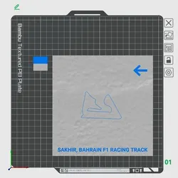 3D Printable Map of Sakhir, Bahrain F1 Racing Track - Detailed Terrain Model (3x3 km)