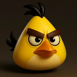 Chuck Yellow Angry Bird 3D Print Model in Monsters & Creatures 590170