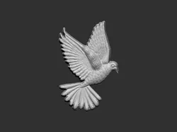 Dove bas-relief 3D Print Model in Sculpture 590606