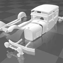 Ford Model A Tudor 1929 – One Piece Body Shell (Body Car) – STL 3D Print