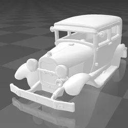 Ford Model A Tudor 1929 – One Piece Body Shell (Body Car) – STL 3D Print