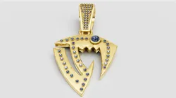 Gold trident pendant 3D Print Model in Pendants 589764