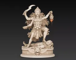 Kali Hindu Goddess Warrior Statue 3D Model